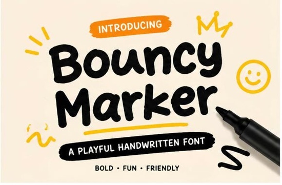Bouncy Marker Font